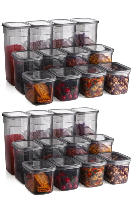 Hermia Set de 24 Cajas de Almacenaje Antracita